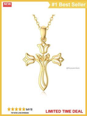 14K Real Gold Cross Necklace 16+2 in Adjustable Pendant Necklace Religious